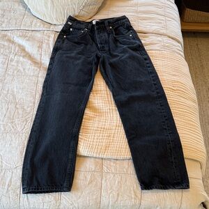 Citizens Of Humanity Dahlia Bow Leg Jeans ‘Stonington’ black denim size 23